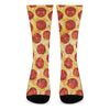 Pepperoni Pizza Print Crew Socks