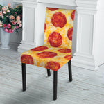Pepperoni Pizza Print Dining Chair Slipcover
