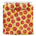 Pepperoni Pizza Print Duvet Cover Bedding Set