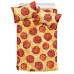 Pepperoni Pizza Print Duvet Cover Bedding Set