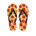 Pepperoni Pizza Print Flip Flops