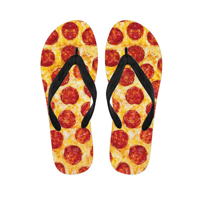 Pepperoni Pizza Print Flip Flops