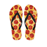Pepperoni Pizza Print Flip Flops