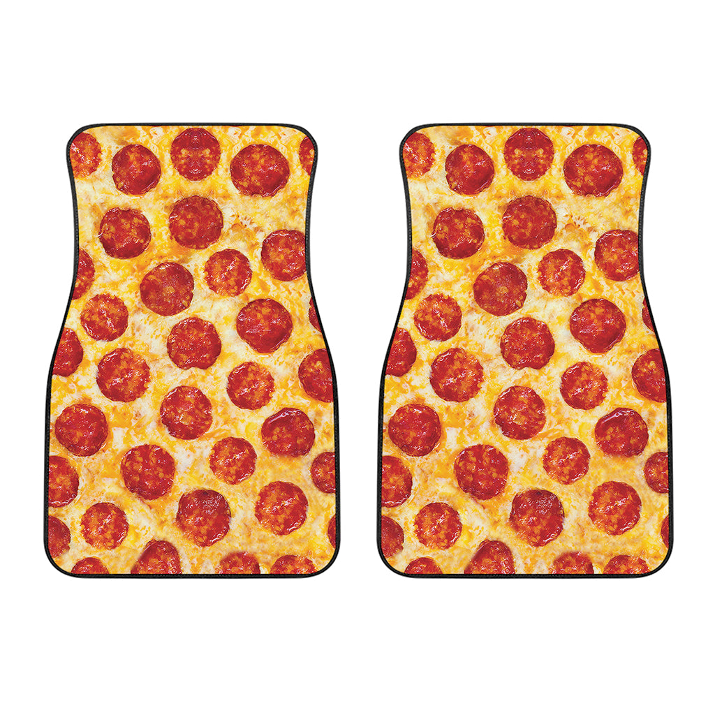 Pepperoni Pizza Print Front Car Floor Mats