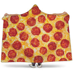 Pepperoni Pizza Print Hooded Blanket