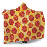 Pepperoni Pizza Print Hooded Blanket