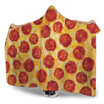 Pepperoni Pizza Print Hooded Blanket