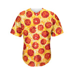 Pepperoni Pizza Print Men's Baseball Jersey