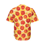 Pepperoni Pizza Print Men's Baseball Jersey