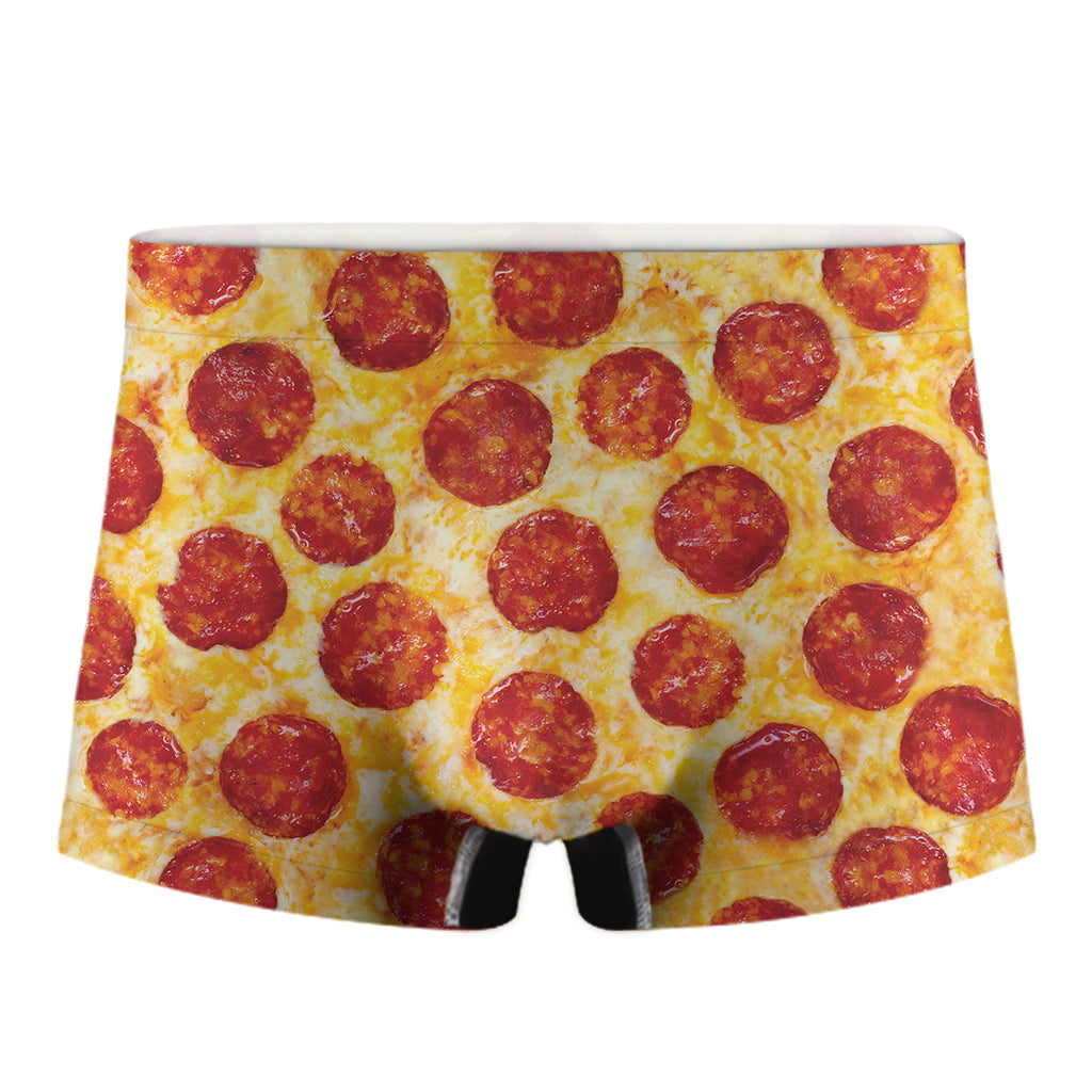 Pepperoni Pizza Print Men's Boxer Briefs