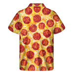 Pepperoni Pizza Print Men's Short Sleeve Shirt