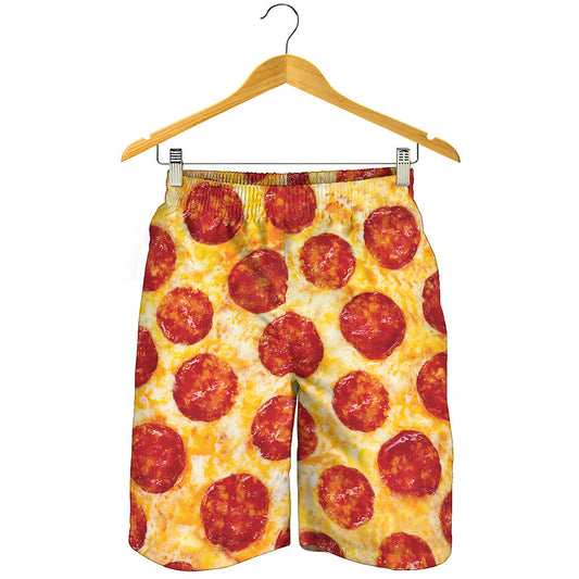 Pepperoni Pizza Print Men's Shorts