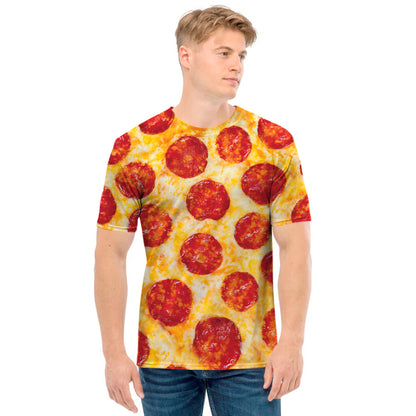 Pepperoni Pizza Print Men's T-Shirt