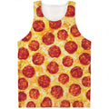 Pepperoni Pizza Print Men's Tank Top