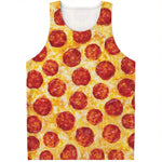 Pepperoni Pizza Print Men's Tank Top