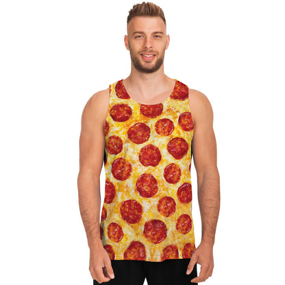 Pepperoni Pizza Print Men's Tank Top