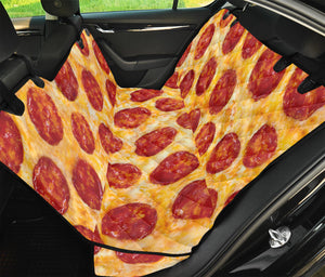 Pepperoni Pizza Print Pet Car Back Seat Cover