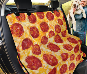 Pepperoni Pizza Print Pet Car Back Seat Cover