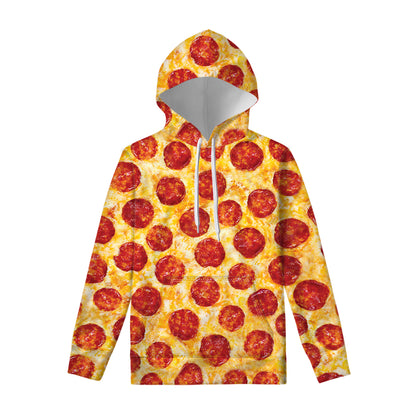 Pepperoni Pizza Print Pullover Hoodie