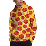 Pepperoni Pizza Print Pullover Hoodie