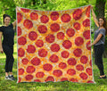 Pepperoni Pizza Print Quilt
