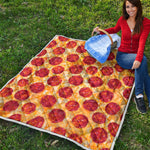 Pepperoni Pizza Print Quilt