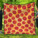 Pepperoni Pizza Print Quilt