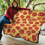 Pepperoni Pizza Print Quilt