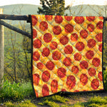 Pepperoni Pizza Print Quilt