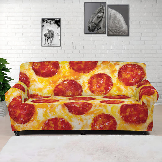 Pepperoni Pizza Print Sofa Cover