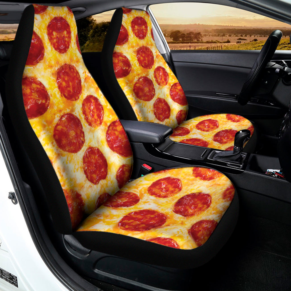 Pepperoni Pizza Print Universal Fit Car Seat Covers