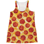 Pepperoni Pizza Print Women's Racerback Tank Top