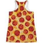 Pepperoni Pizza Print Women's Racerback Tank Top