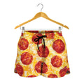 Pepperoni Pizza Print Women's Shorts