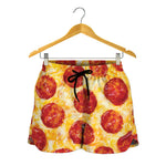 Pepperoni Pizza Print Women's Shorts