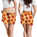 Pepperoni Pizza Print Women's Shorts