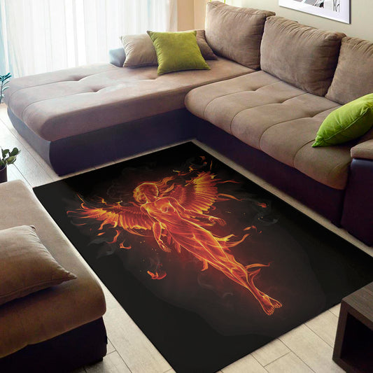 Phoenix Angel Print Area Rug