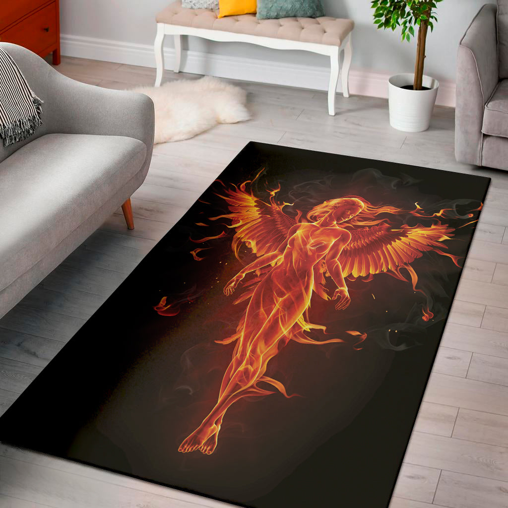 Phoenix Angel Print Area Rug