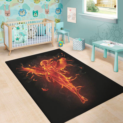 Phoenix Angel Print Area Rug