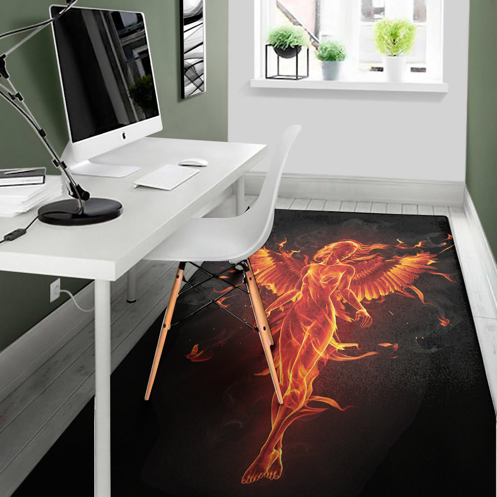 Phoenix Angel Print Area Rug