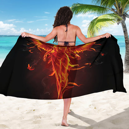 Phoenix Angel Print Beach Sarong Wrap