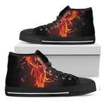 Phoenix Angel Print Black High Top Shoes