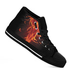 Phoenix Angel Print Black High Top Shoes