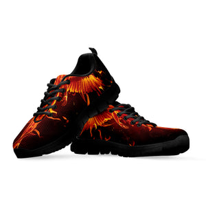 Phoenix Angel Print Black Sneakers