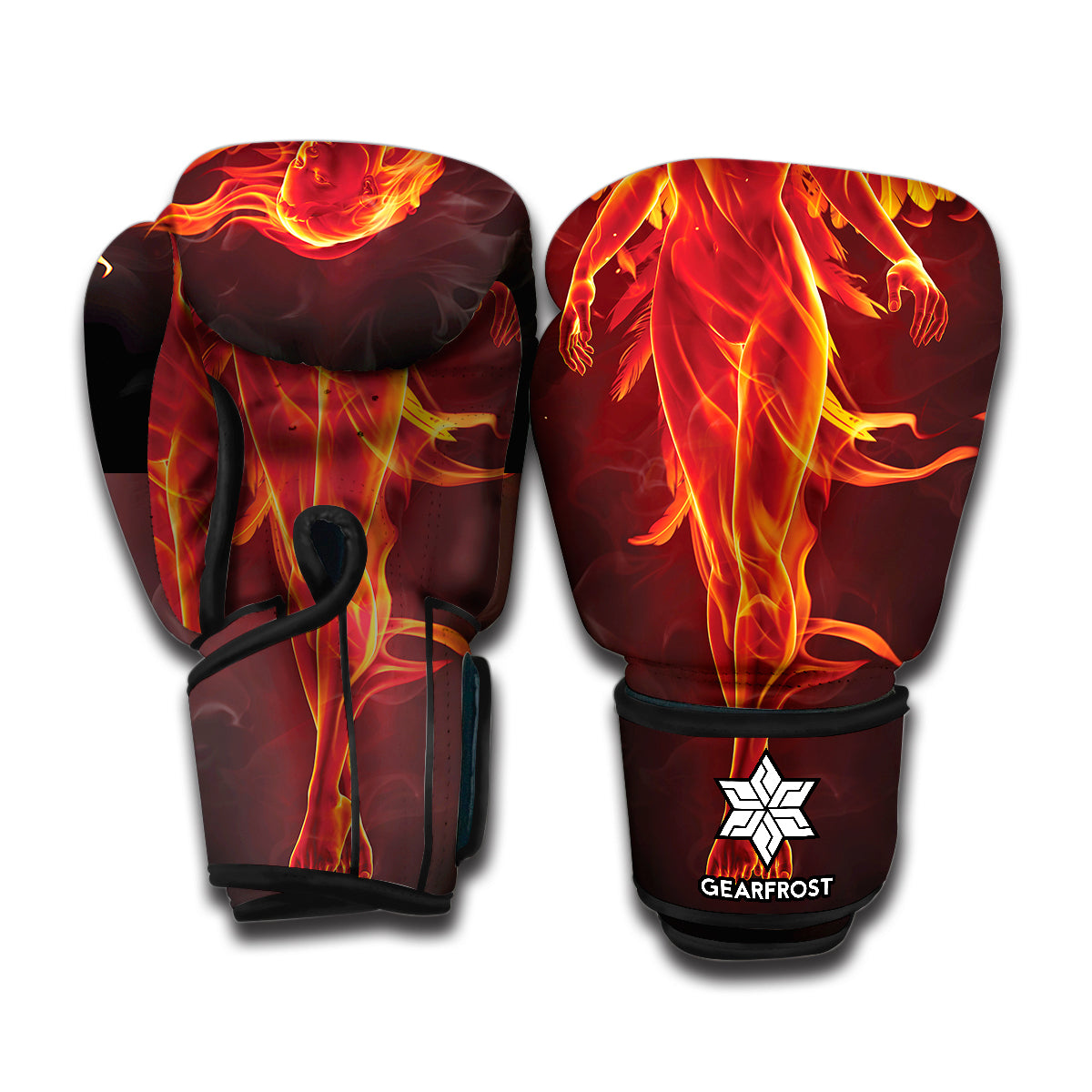 Phoenix Angel Print Boxing Gloves
