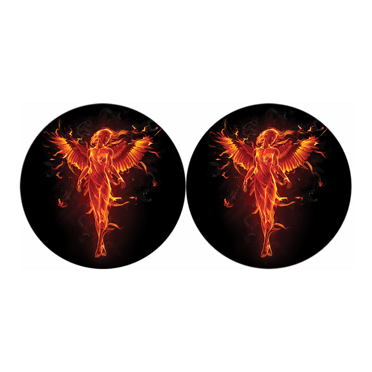 Phoenix Angel Print Car Coasters