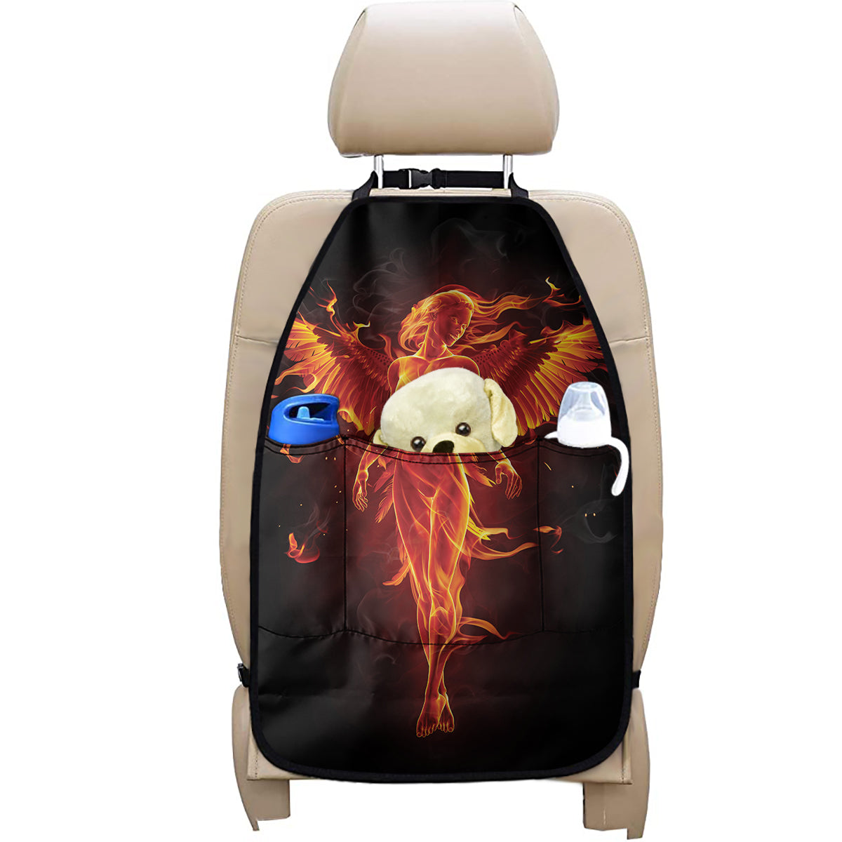 Phoenix Angel Print Car Seat Organizers