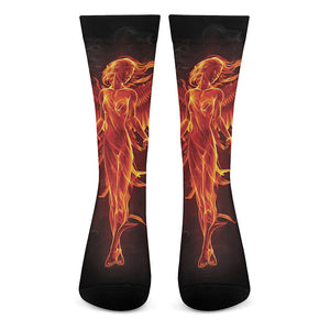 Phoenix Angel Print Crew Socks