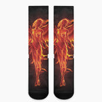 Phoenix Angel Print Crew Socks