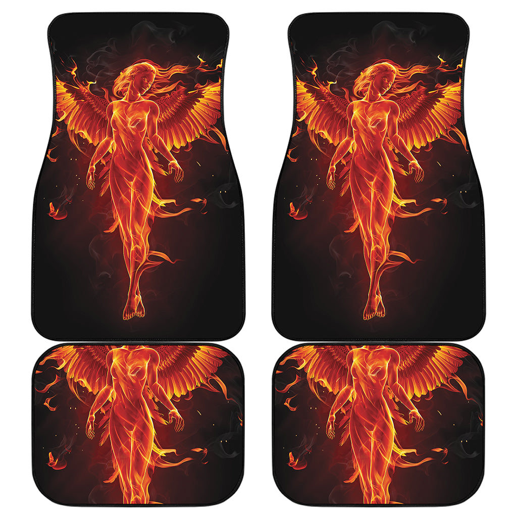 Phoenix Angel Print Front and Back Car Floor Mats